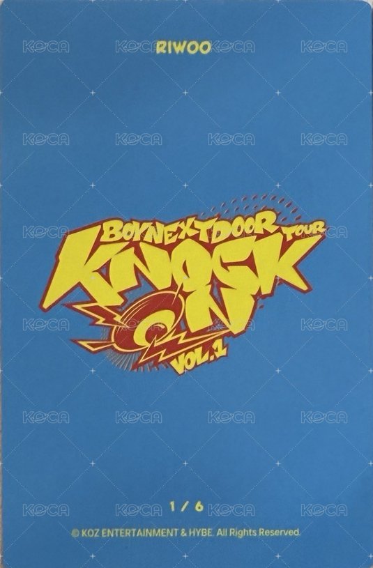 Knock On 巡迴 仁川 隨機卡 1/6 背面