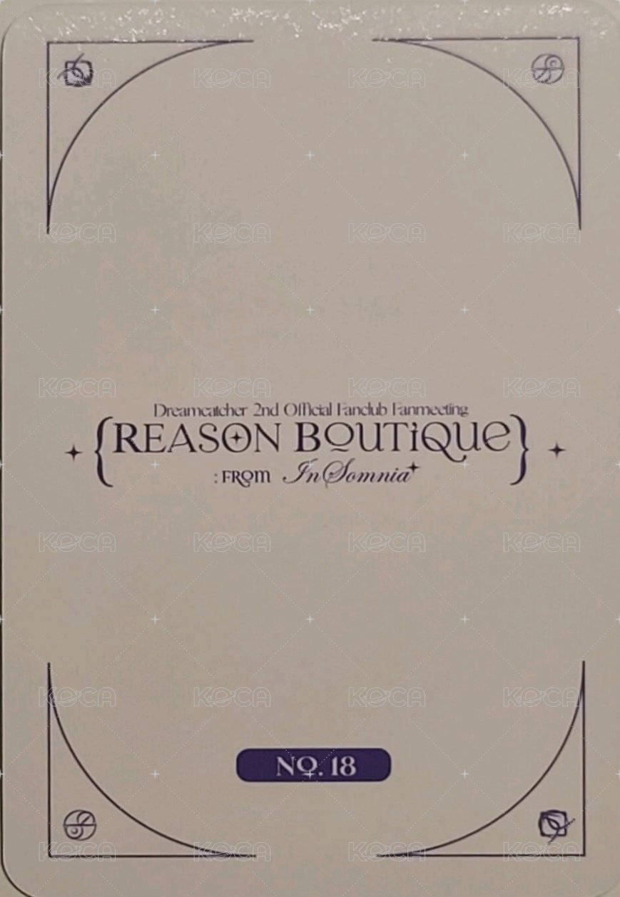 二期會員粉絲見面會 隨機卡 卡包卡 18 背面