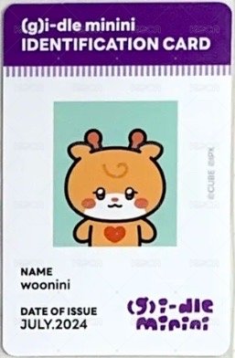 I SWAY 周邊卡 雨琦woonini快閃娃娃卡 背面