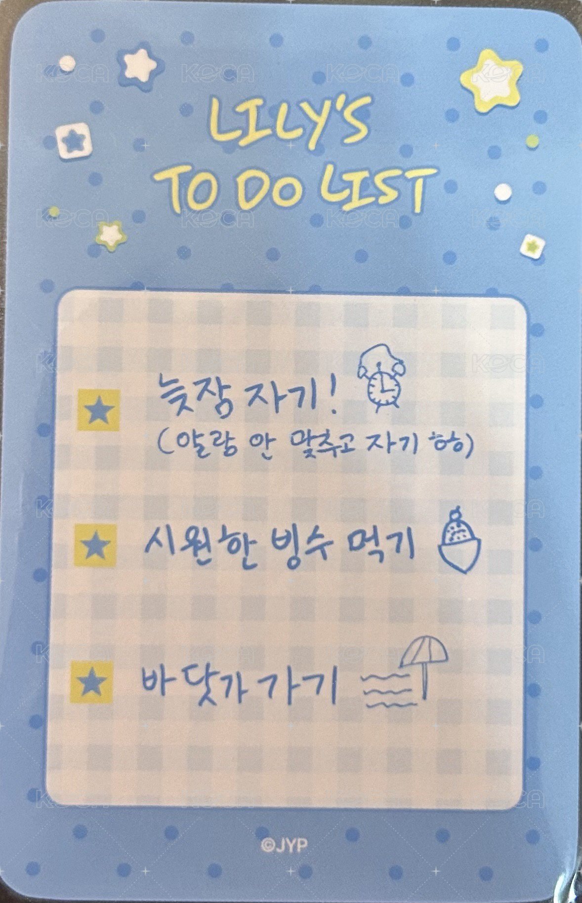 NSWER VACATION fans 線下 滿額卡 墨鏡莉 背面