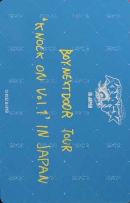 Knock On 巡迴 隨機卡 5 背面