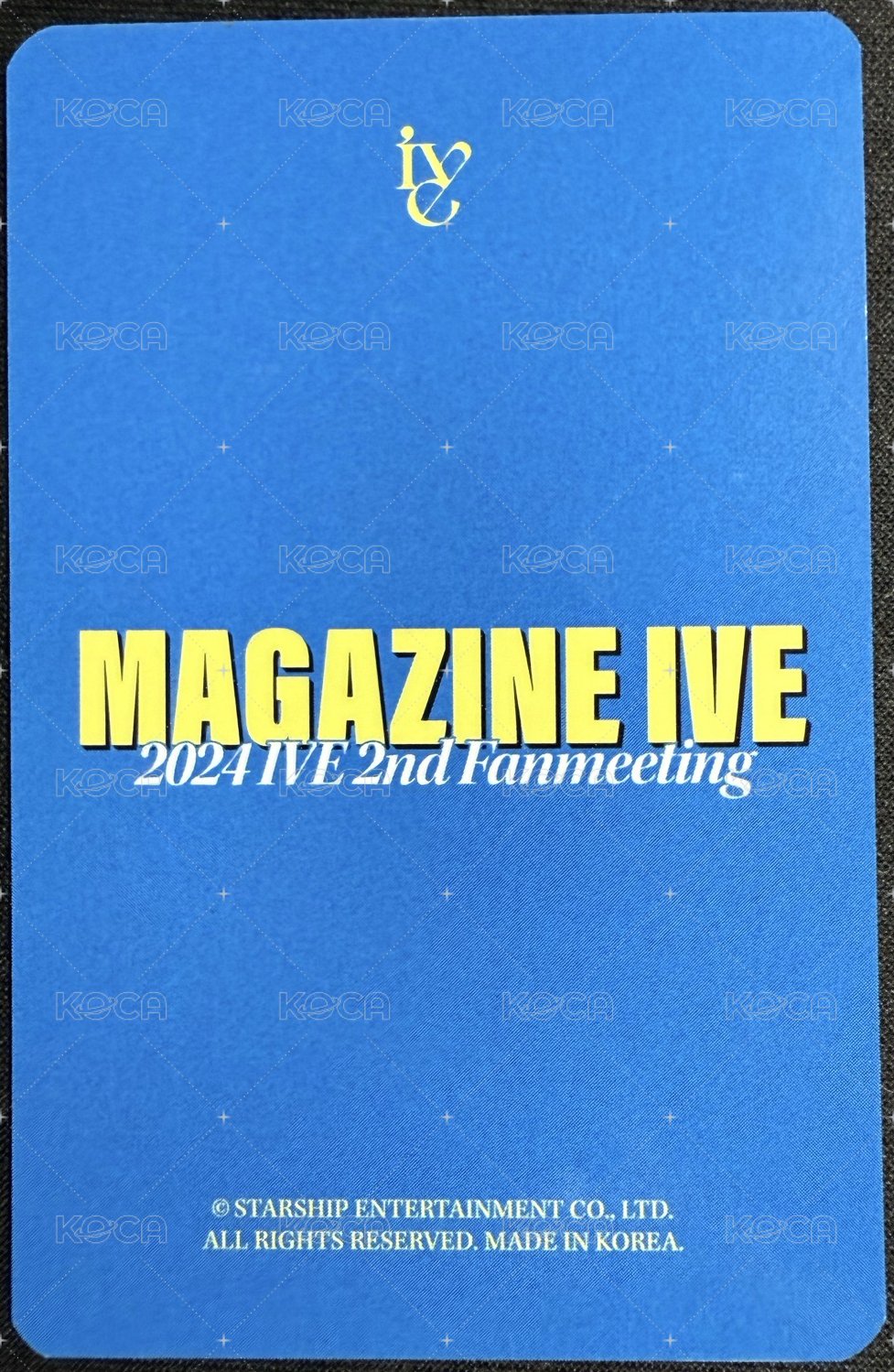 24’FM MAGAZINE IVE 隨機卡 瑞安卡包卡 背面