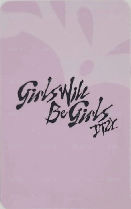 GWBG 第一週 打歌卡  背面