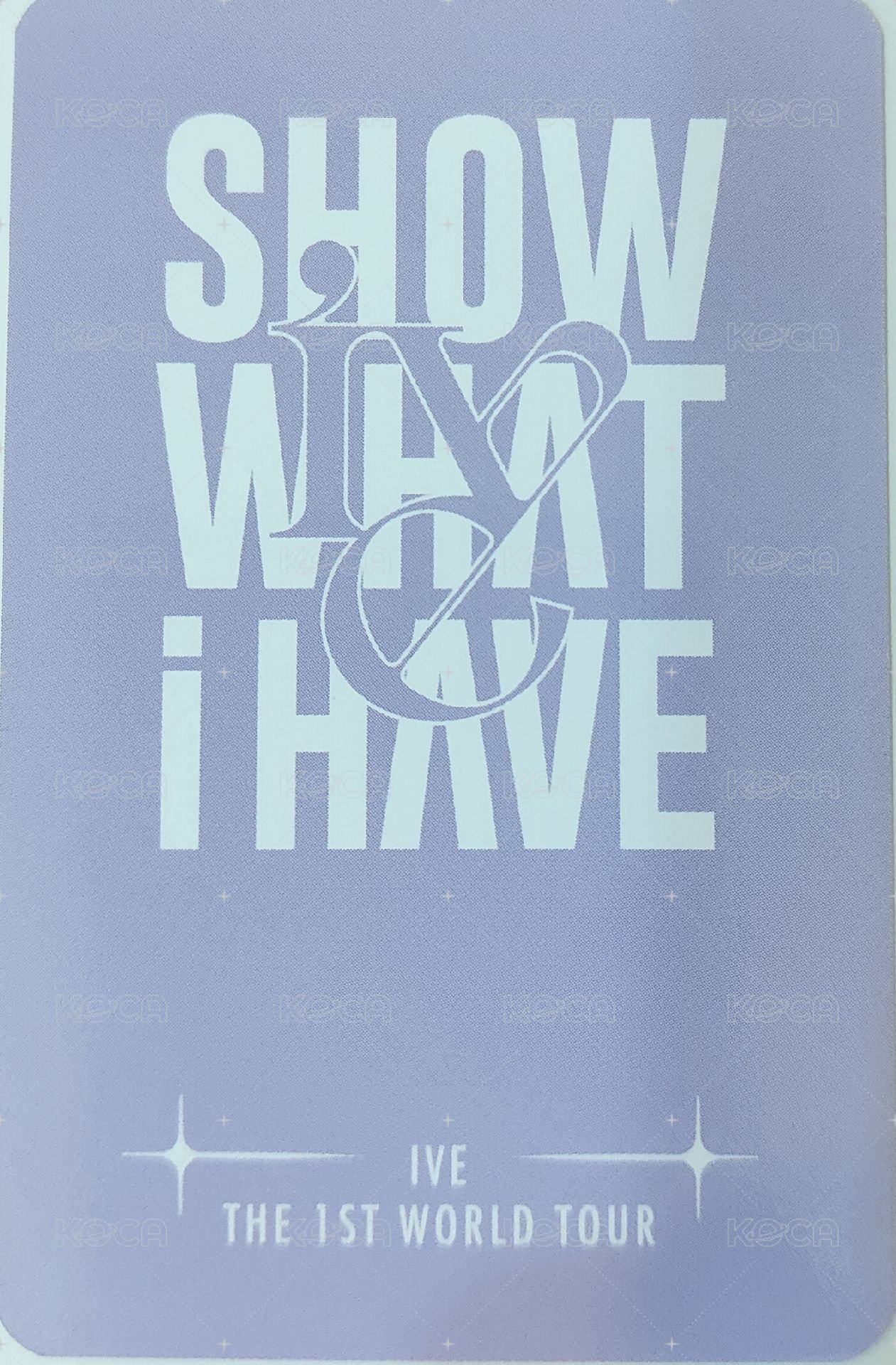 SHOW WHAT I HAVE 隨機卡  背面