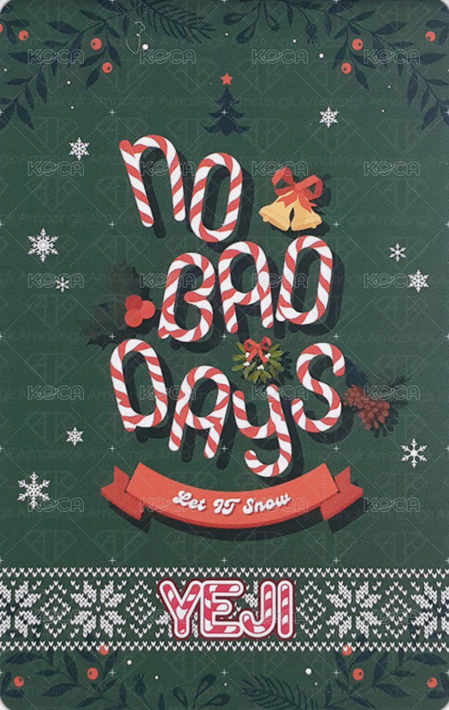 NO BAD DAYS 周邊卡 十二月 背面
