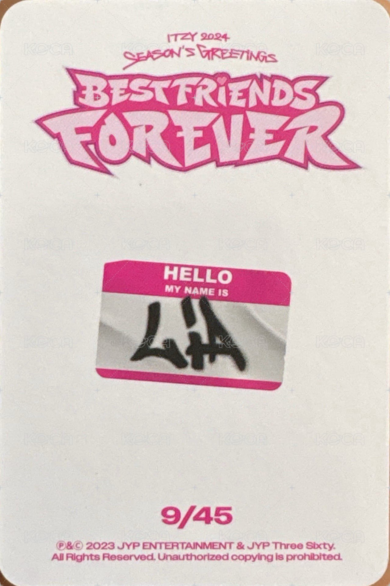 2024年曆 隨機卡  背面