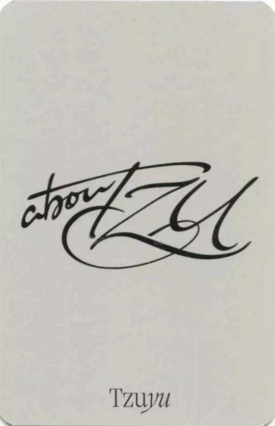 aboutTzu  mk 特典卡  背面