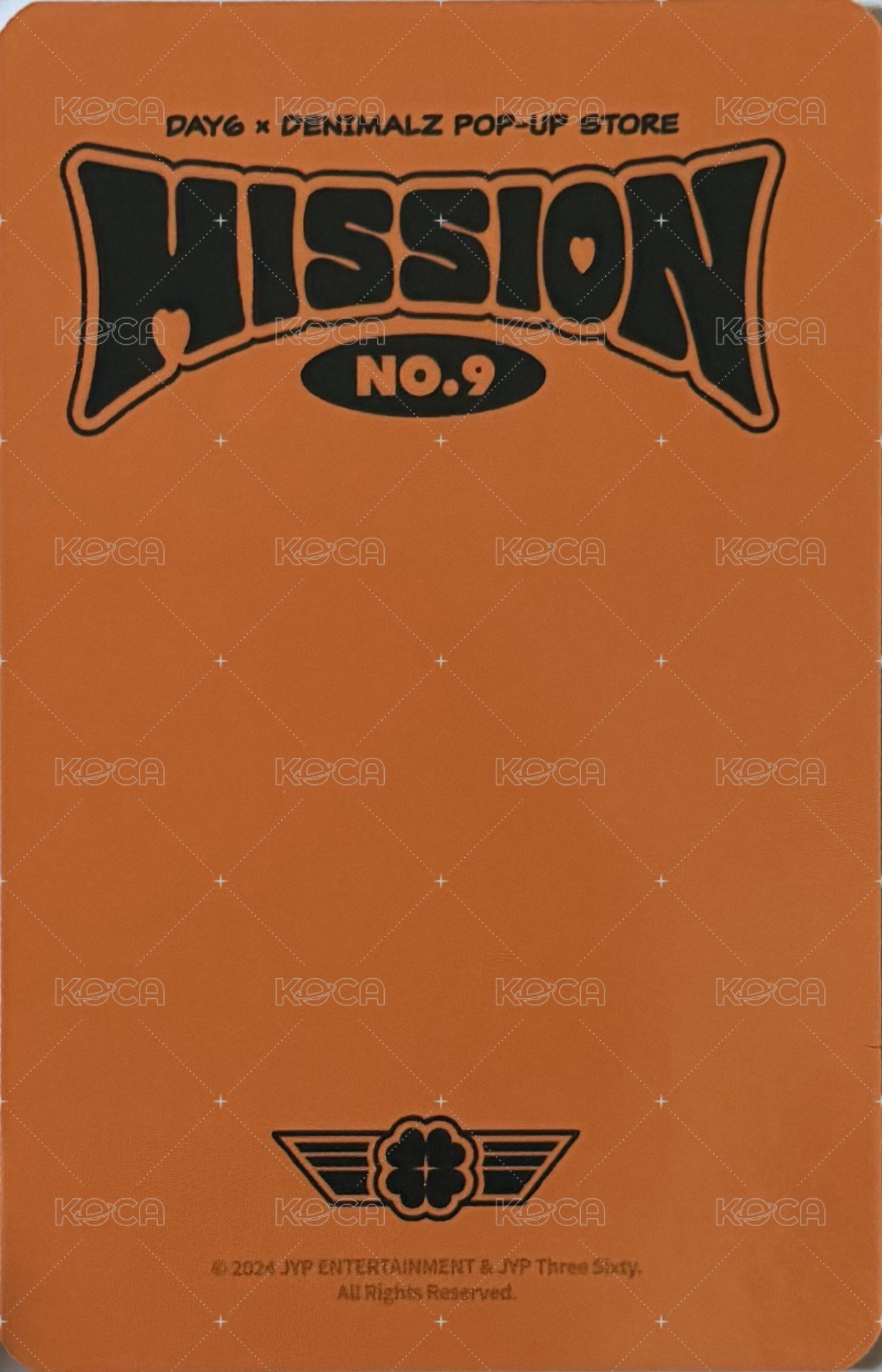 MISSION No.9 毛絨卡冊 周邊卡  背面