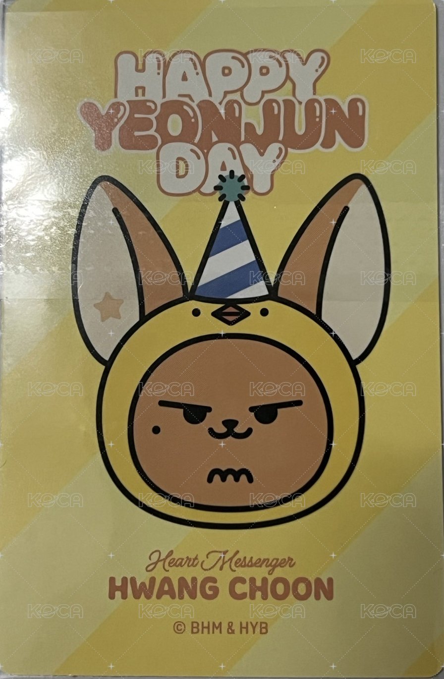 [YEONJUN] HWANG CHOON Plush Set 周邊卡 生日MD 背面