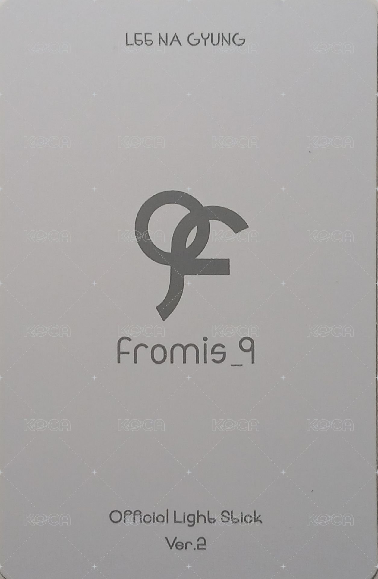 fromis_9 OFFICIAL LIGHT STICK Ver.2  周邊卡  背面