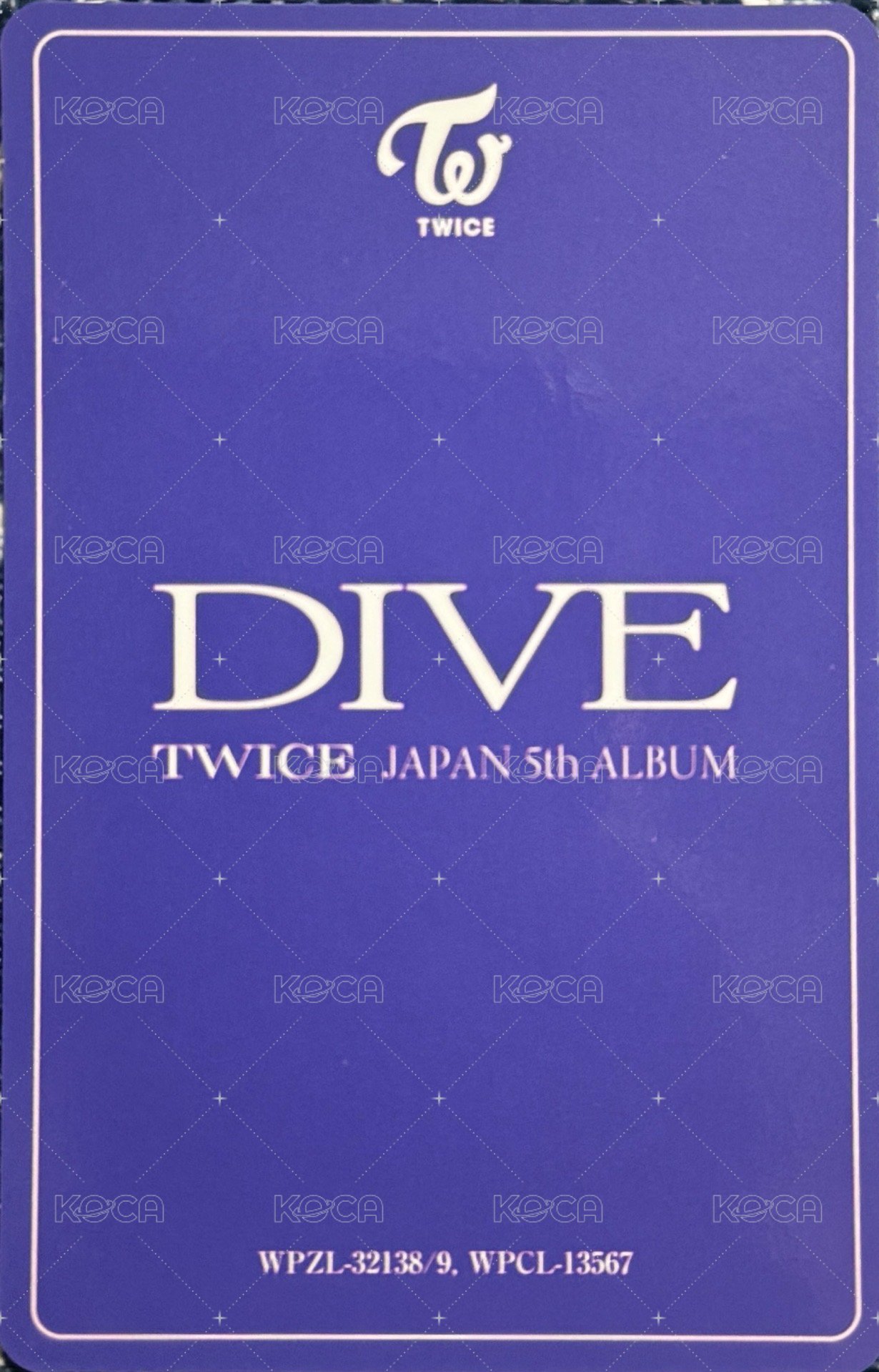 DIVE 專輯卡 AB盤共通 半身 娜璉 背面