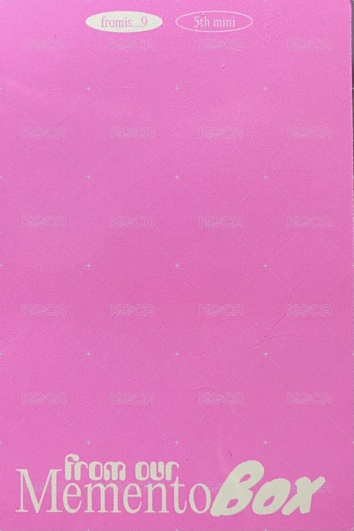 STW 專輯卡  Memory ver. 背面