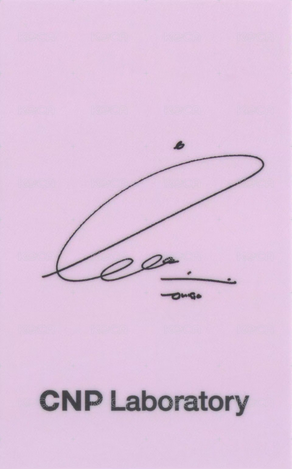 CNP 化妝品 代言卡  背面