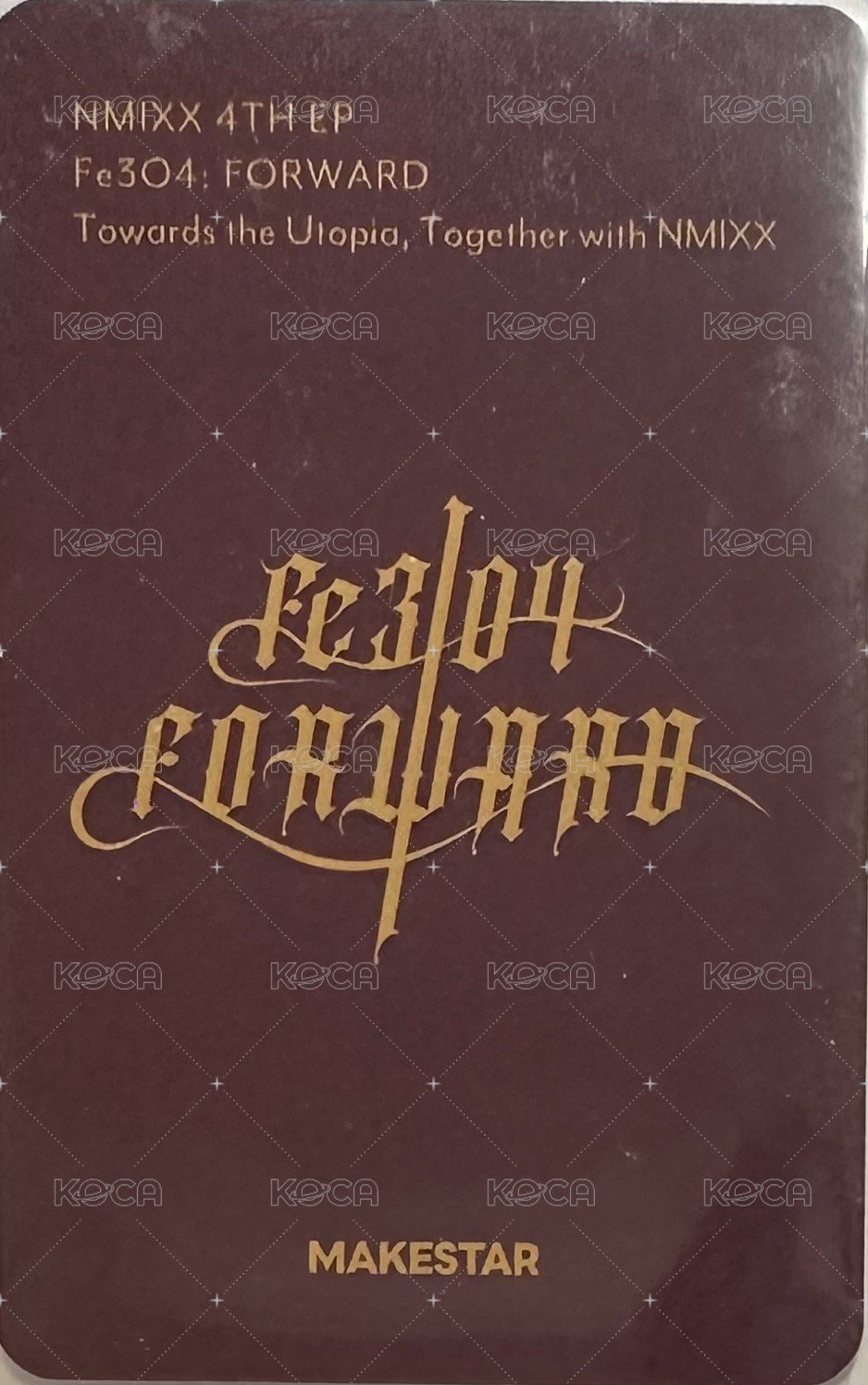 FORWARD ms 19.0 簽售卡 哈利波特 團簽莉 背面