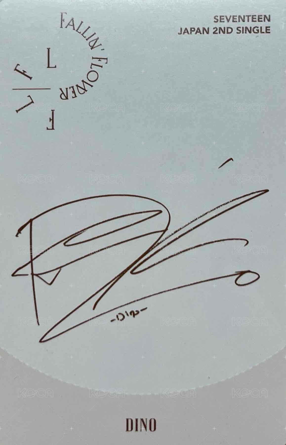 落花 專輯卡 A ver 背面