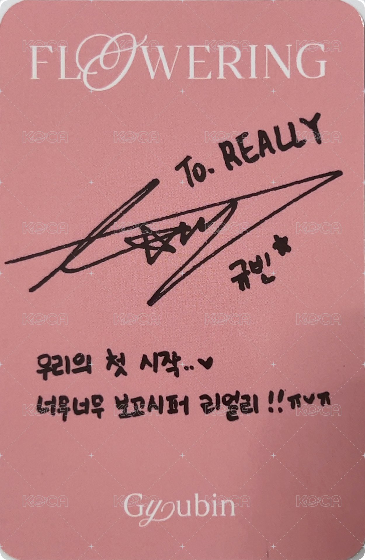 Flowering 專輯卡  背面