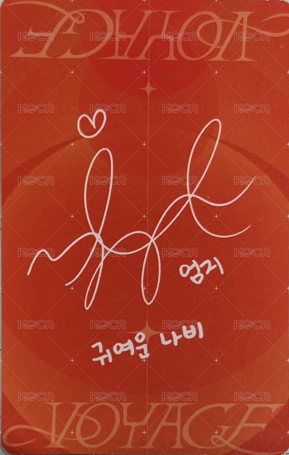 迷五 專輯卡 嚴智 橘版 背面