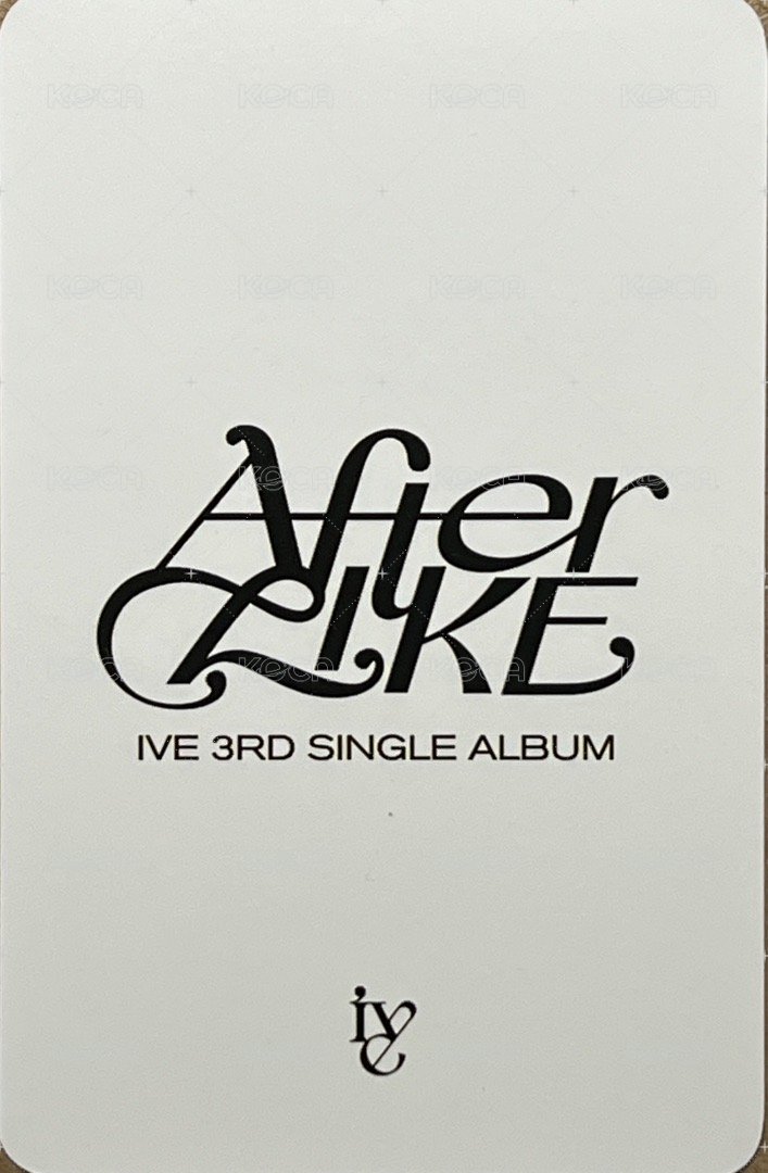 After LIKE k4 簽售卡  背面