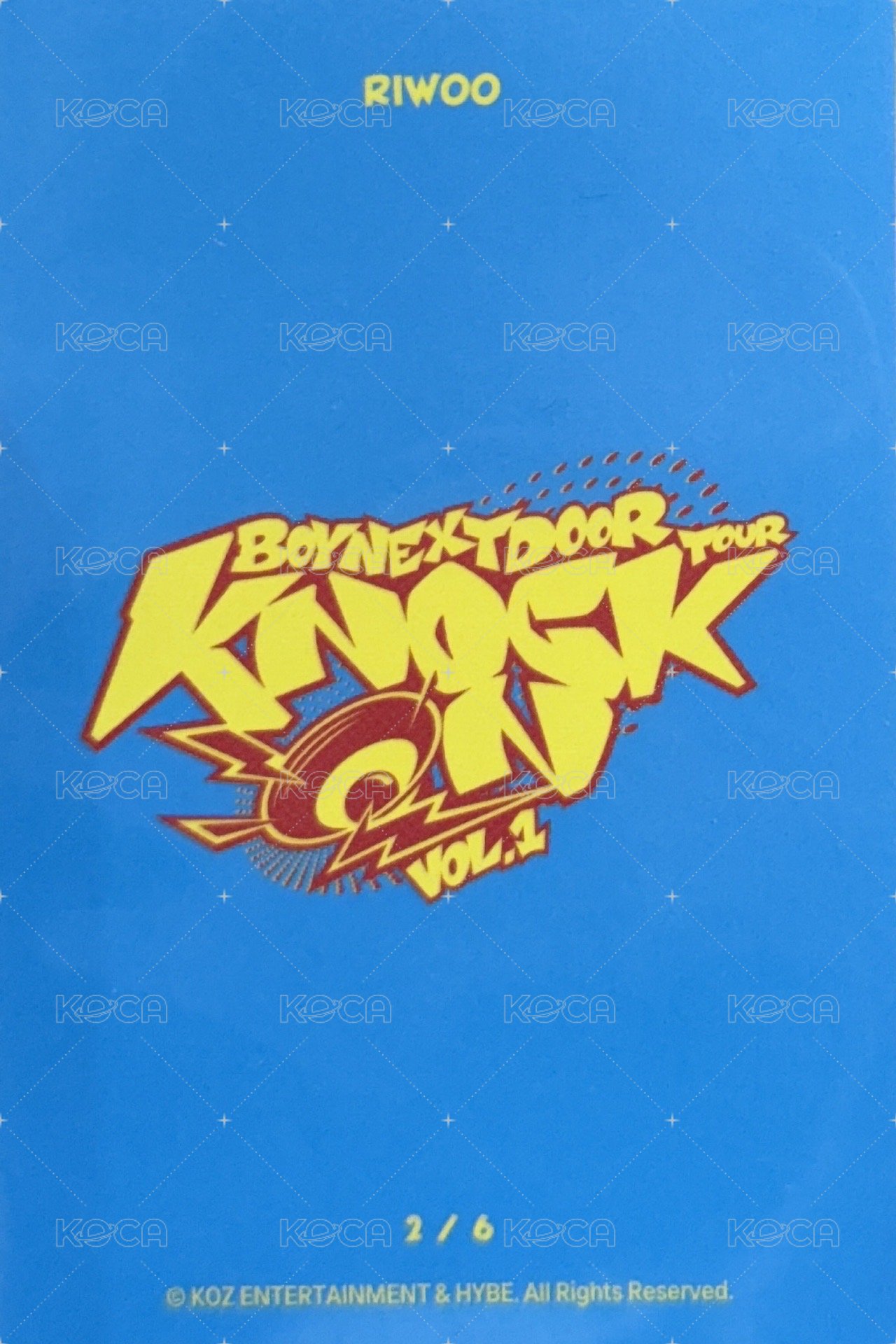 Knock On 巡迴 隨機卡 2/6 背面