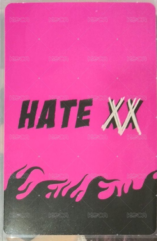 HATE XX 專輯卡 HATE VER 背面