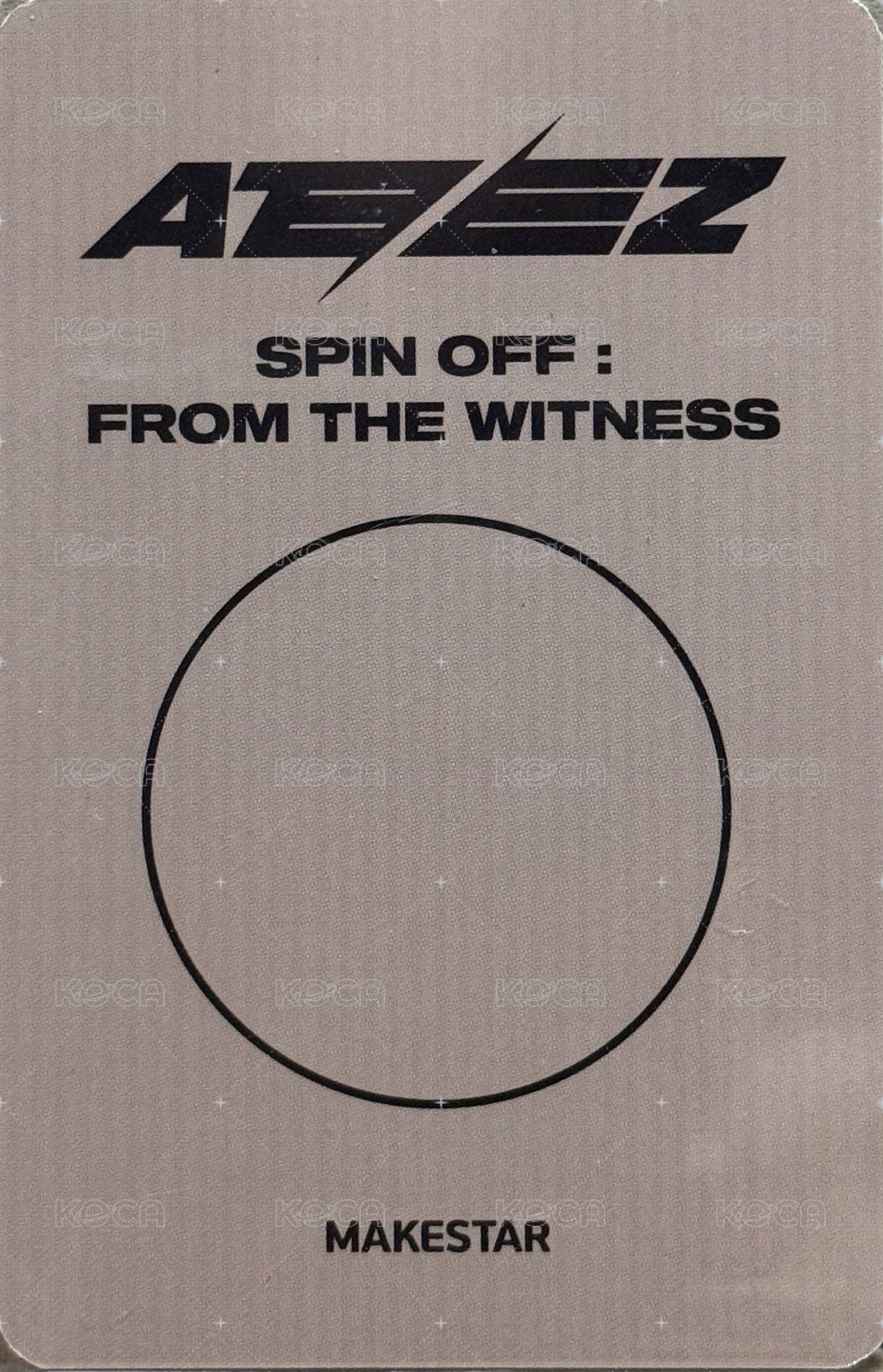 From the Witness ms 3.0 線下 簽售卡  背面