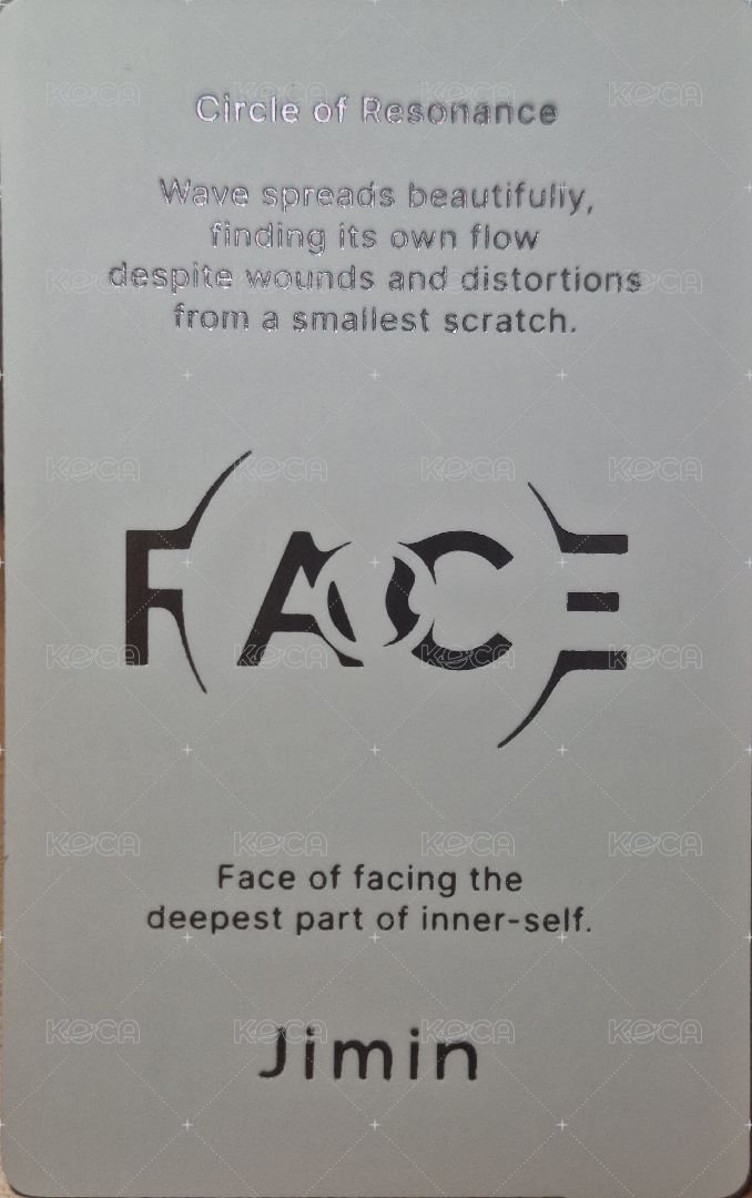 FACE 專輯卡 UN版 背面