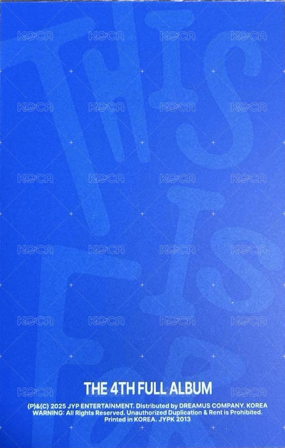 正規四 專輯卡 Polaroid ver. 藍版 固配 背面