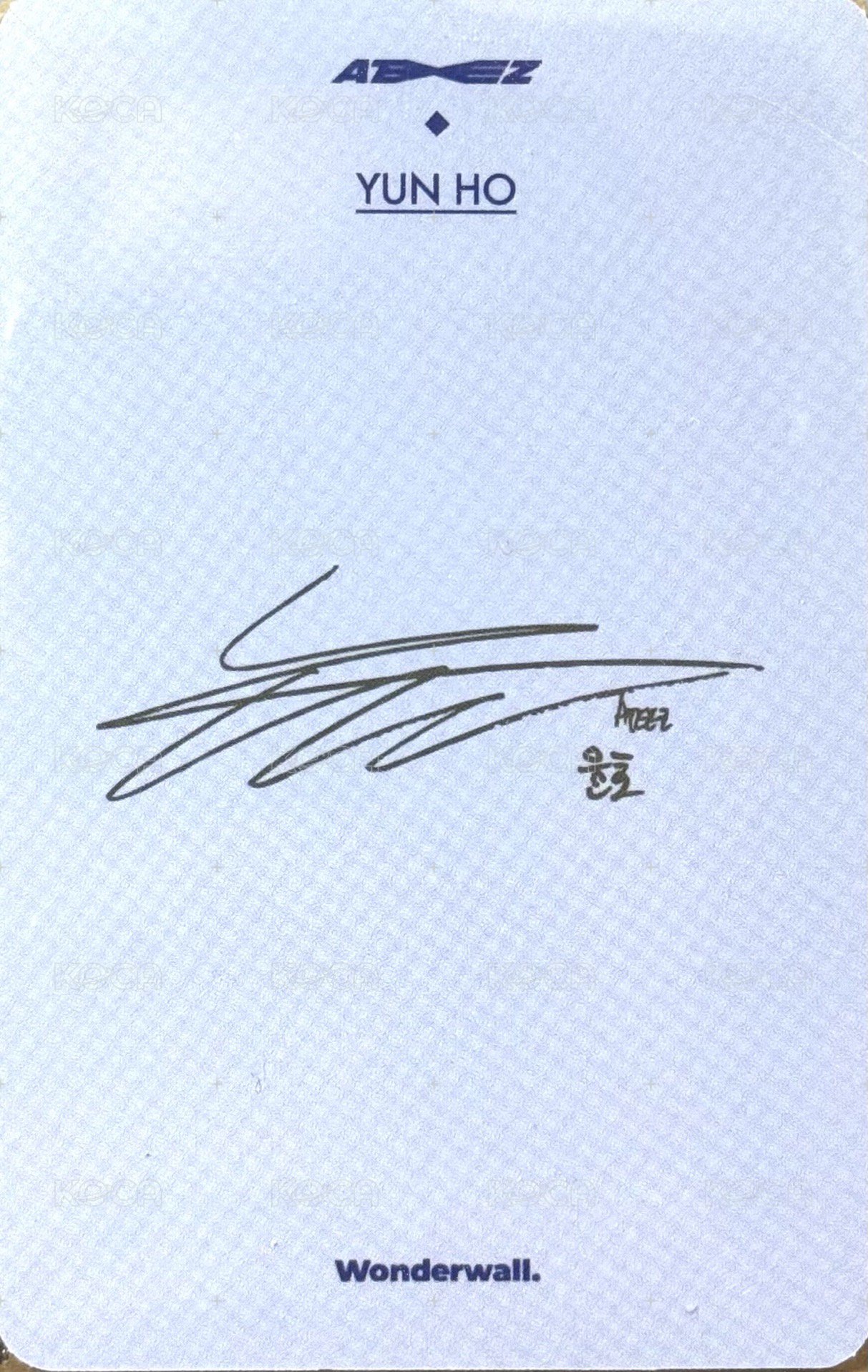 FEVER pt.3 wonderwall 2.0 簽售卡  背面