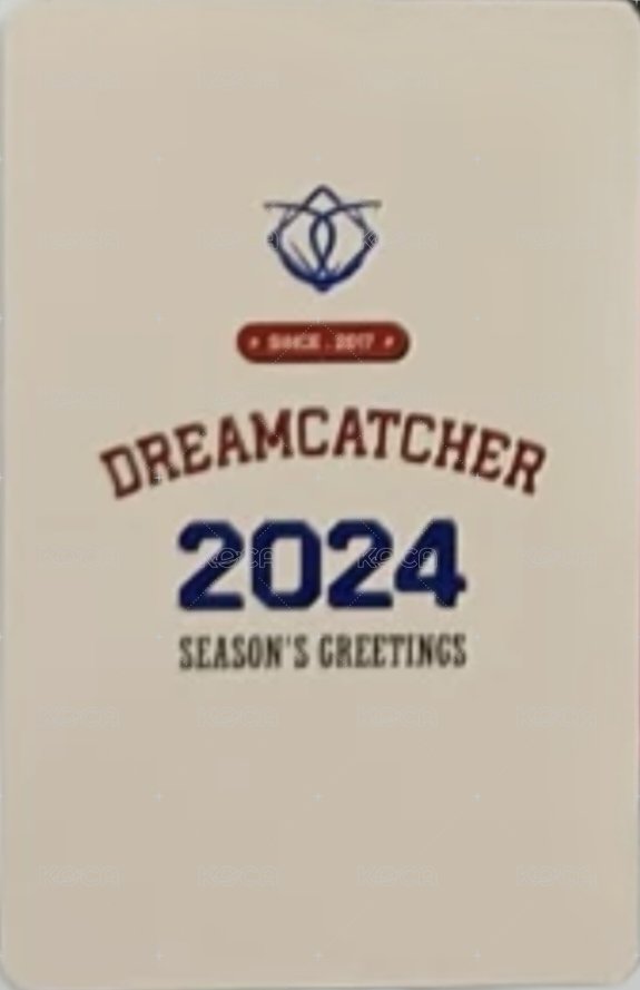 2024SG桌曆 Dreamcatcher KR. 特典卡  背面