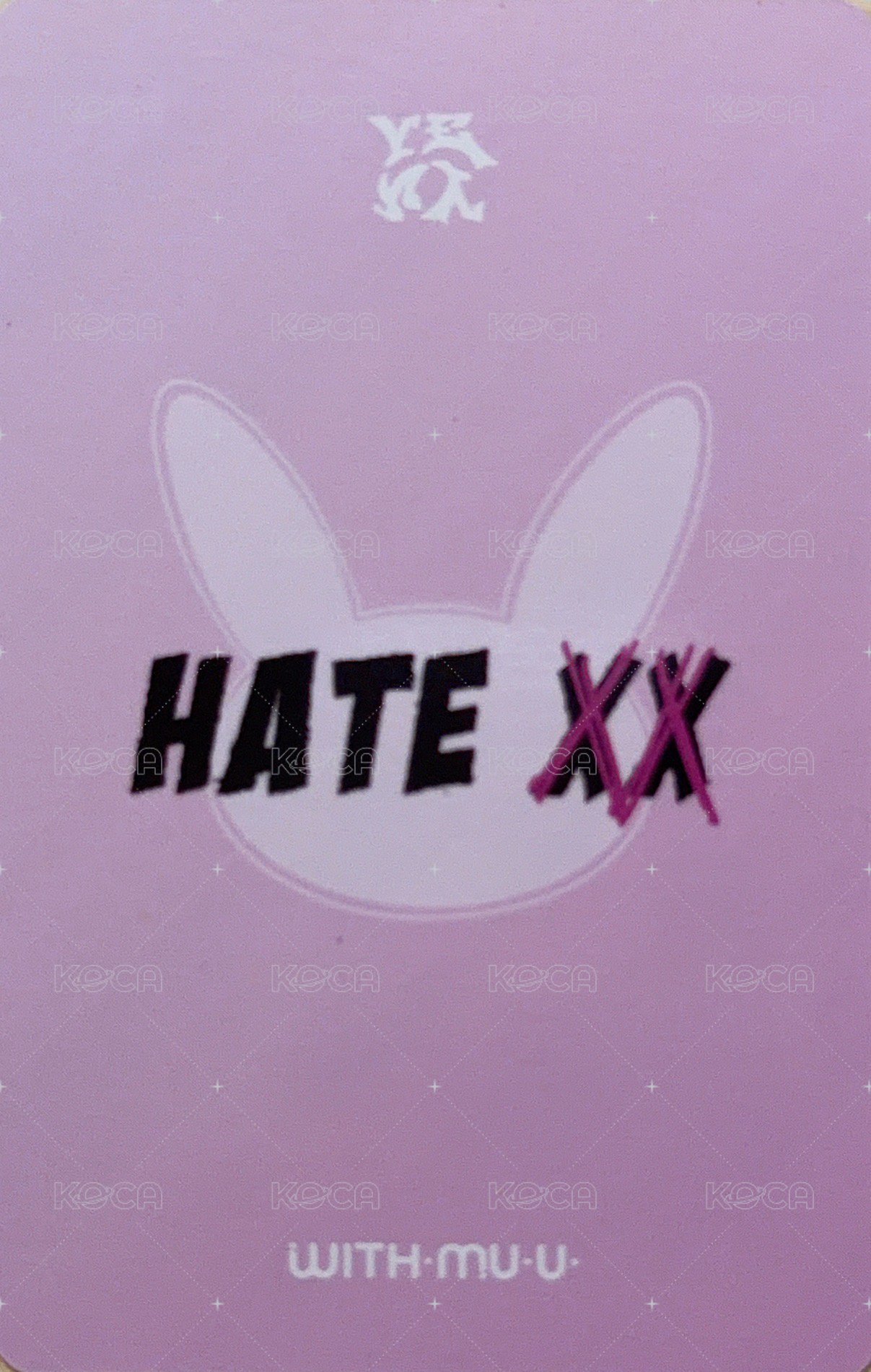 HATE XX wm 線下5.0 簽售卡  背面