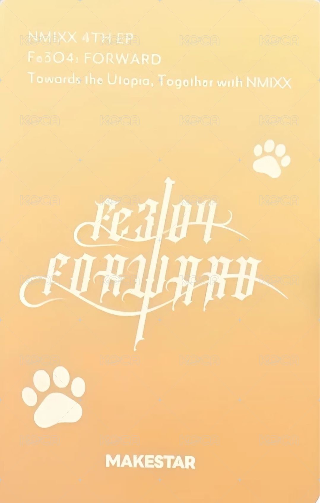 FORWARD ms 簽售卡 17.0 貓咪麵包裴 背面