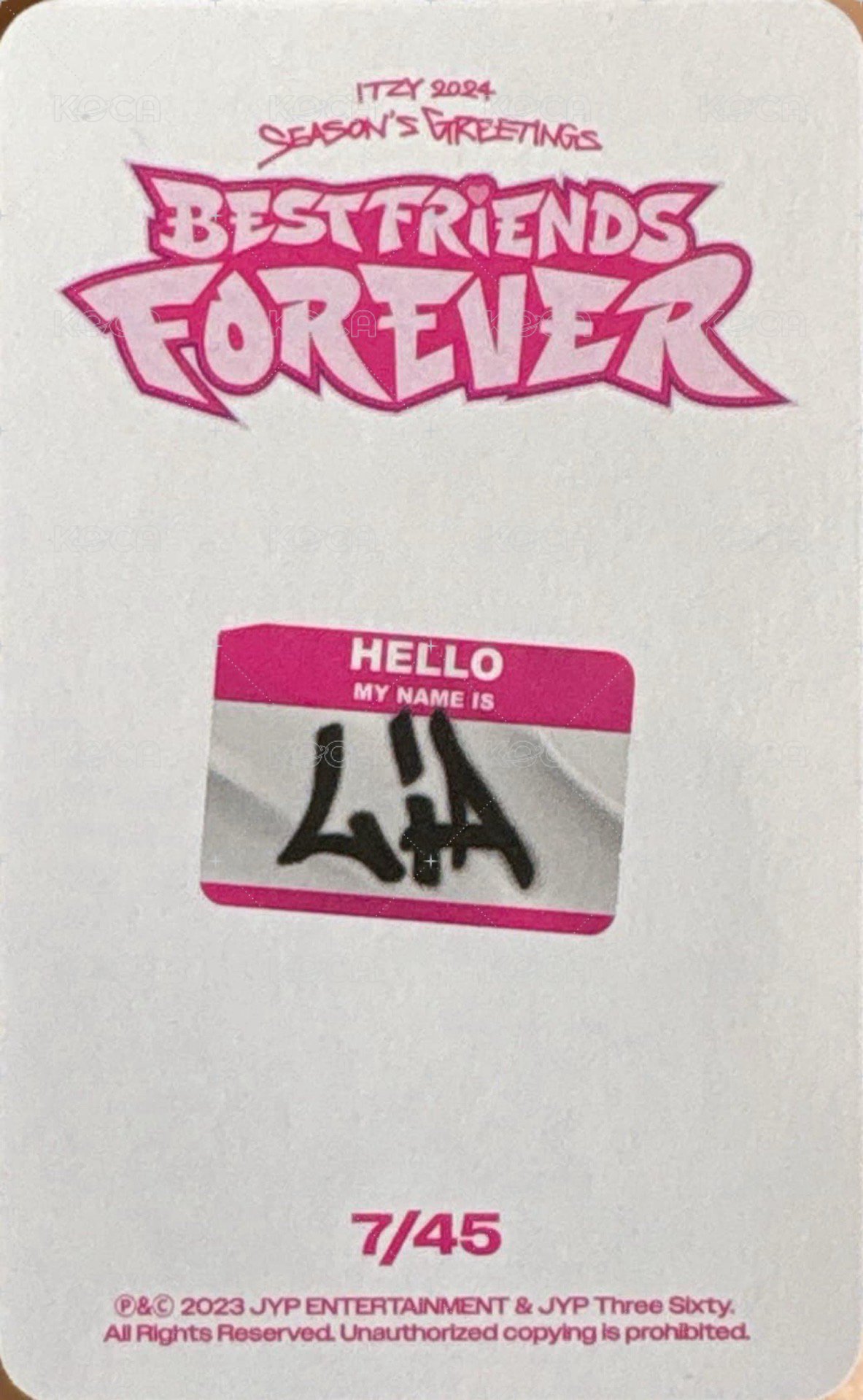 2024年曆 隨機卡  背面