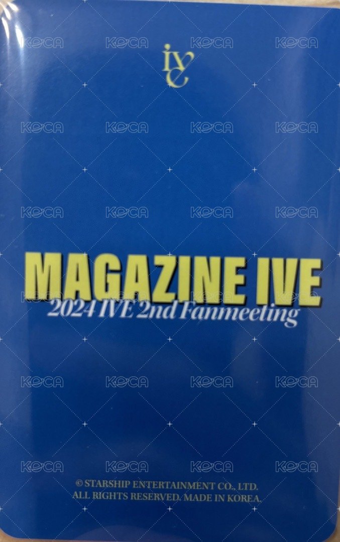 24’FM MAGAZINE IVE 隨機卡  背面