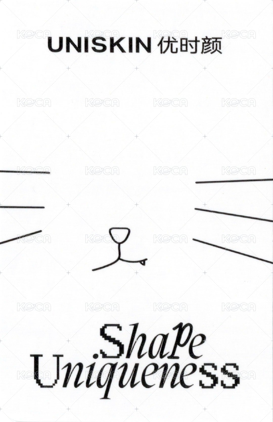 優時顏 代言卡 1.0 ver.A 背面