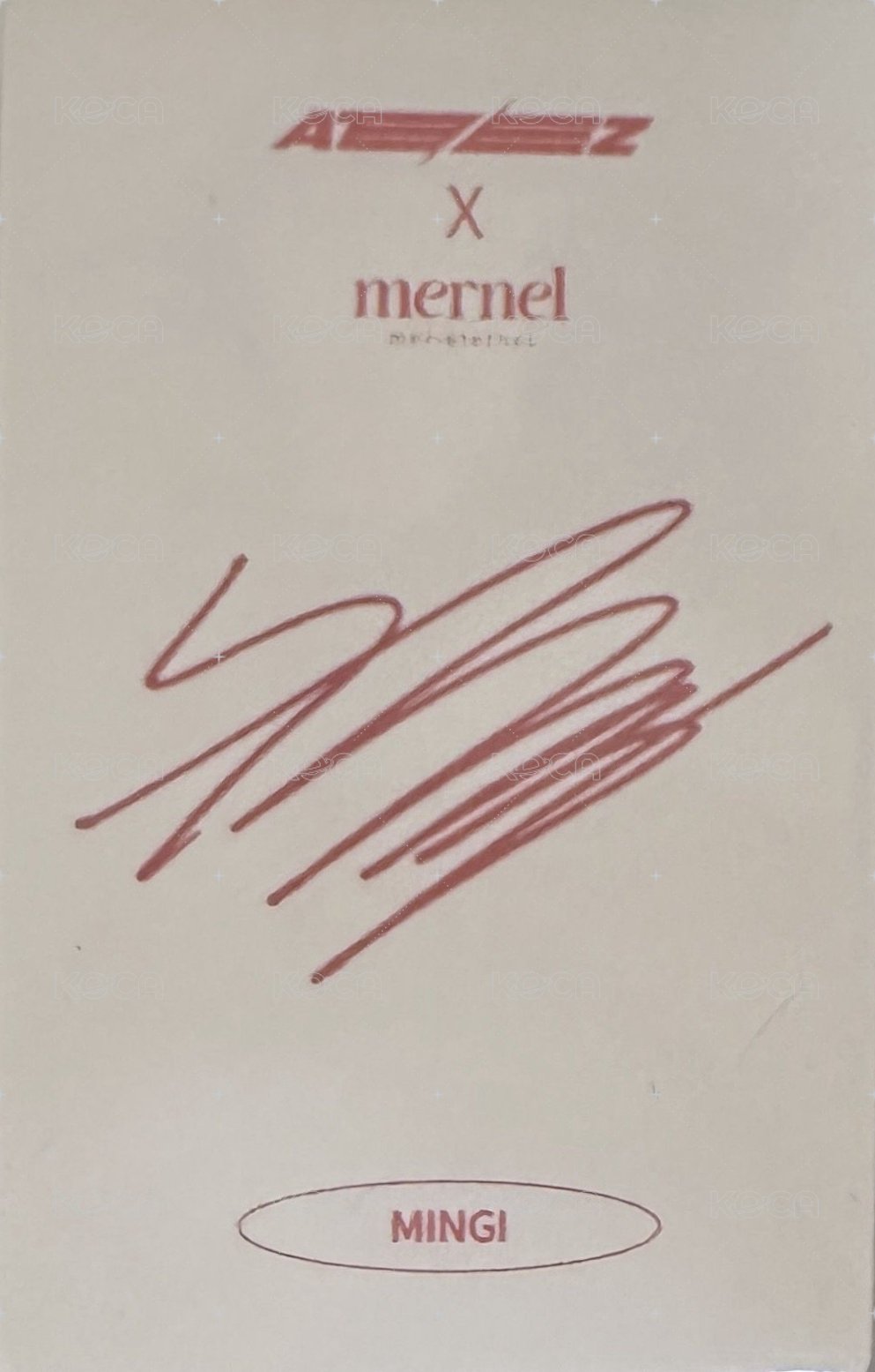 ATEEZ x MERNEL 代言卡 2.0 A ver. 背面