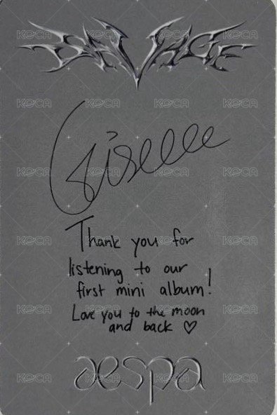 Savage 專輯卡 synk dive吉 背面