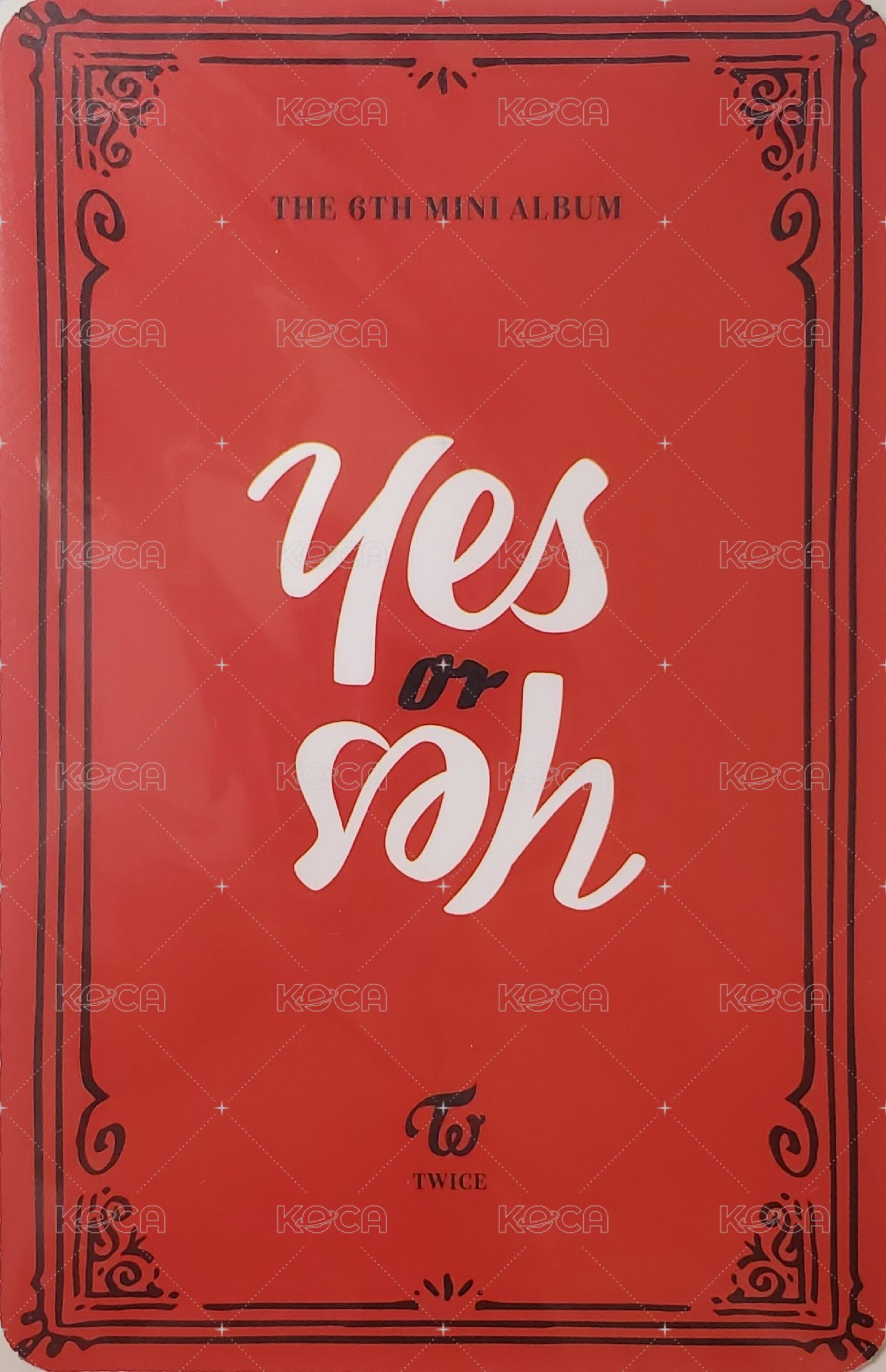 YES or YES 專輯卡 多賢手卡 背面