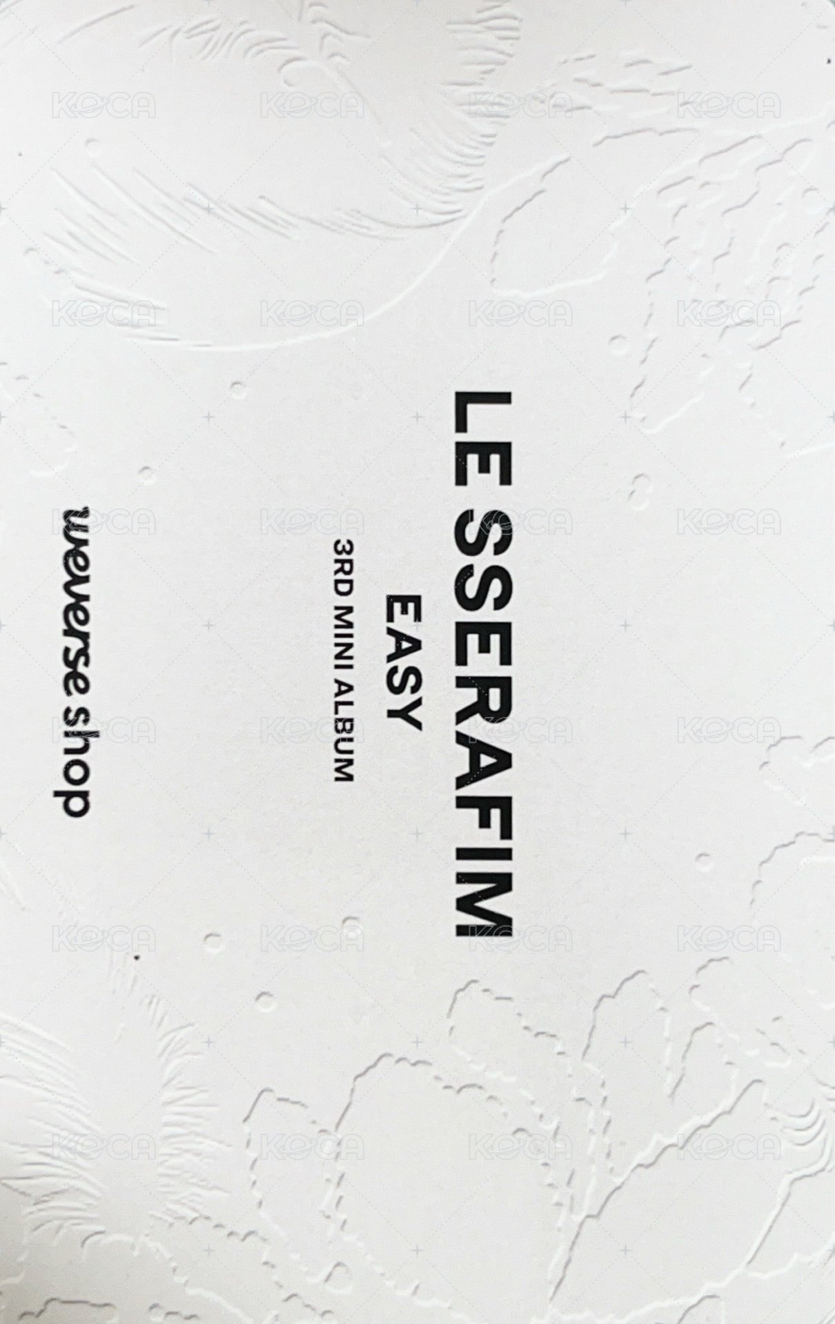 EASY wvs 特典卡 單封預售 背面