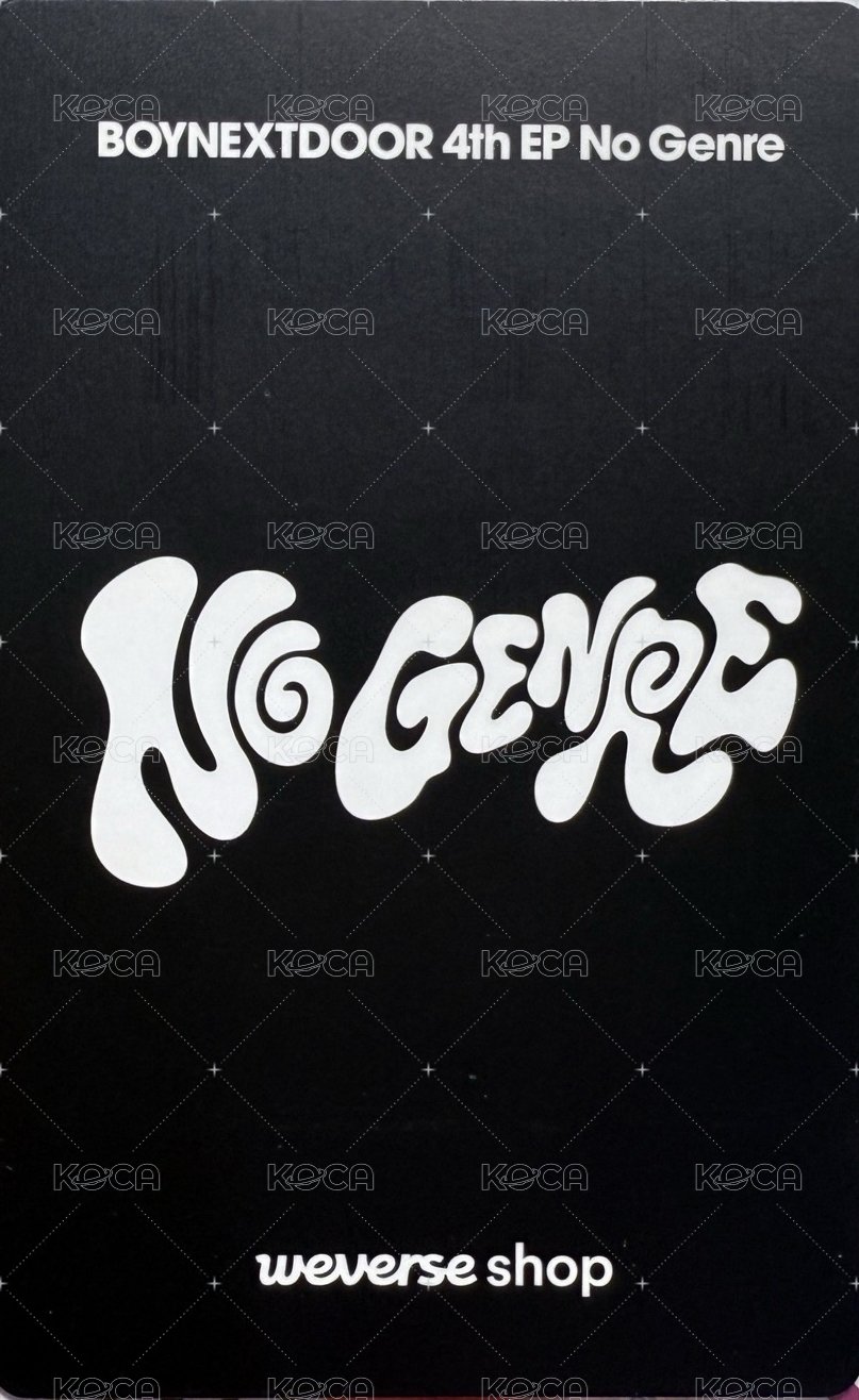 No Genre wvs 特別禮 特典卡 4 背面