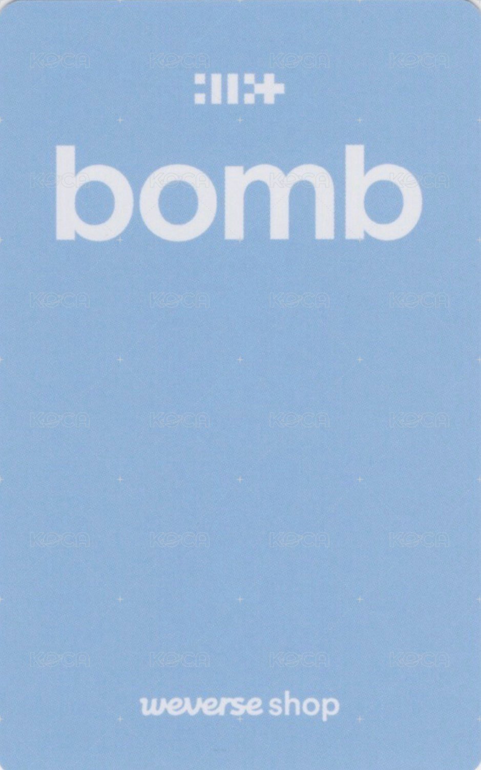 bomb wvs 直播卡 回歸秀 PB ver. 背面