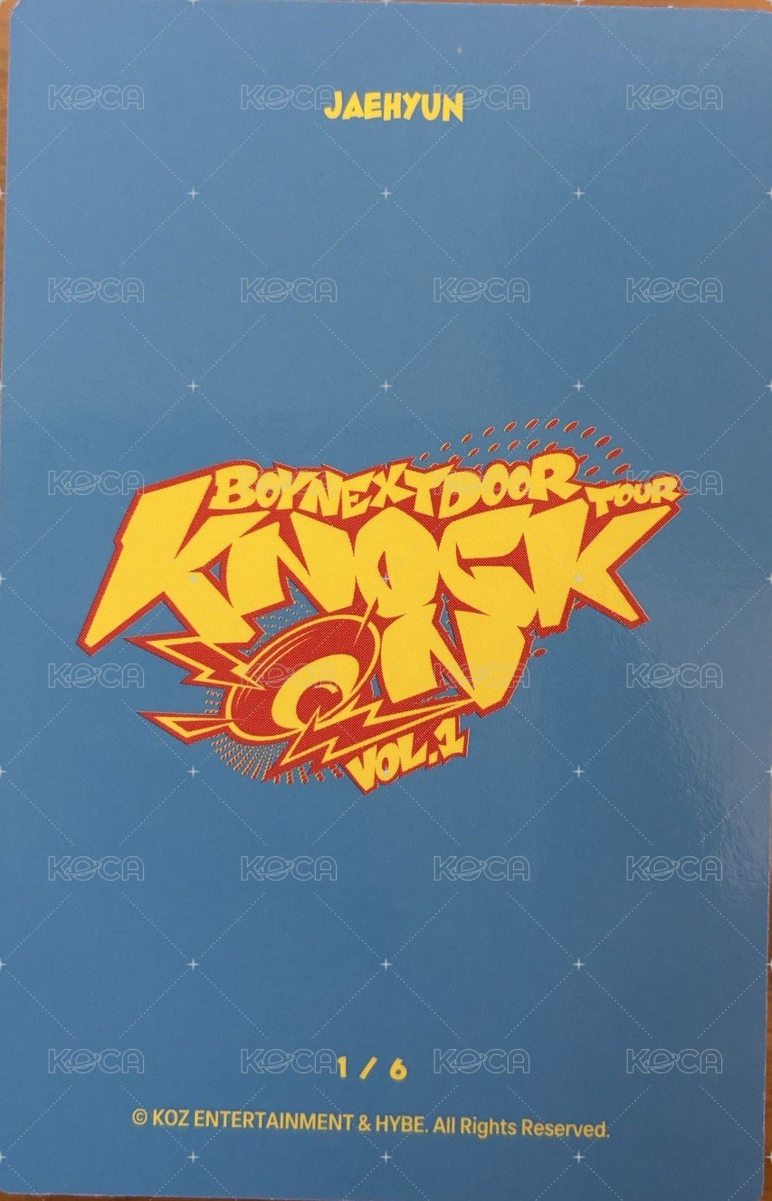 Knock On 巡迴 隨機卡 仁川場周 1/6 背面