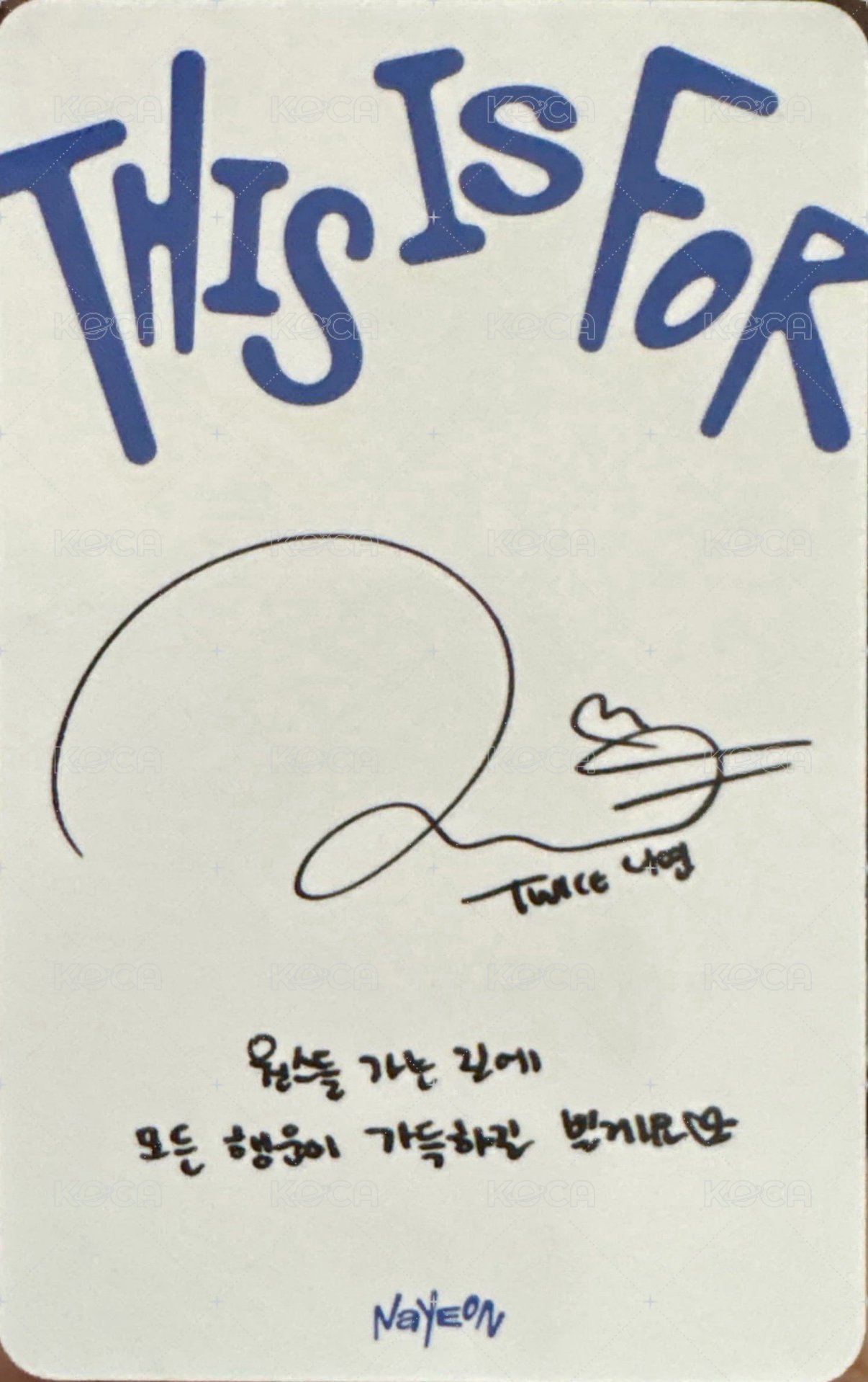 正規四 專輯卡 ver.this 背面