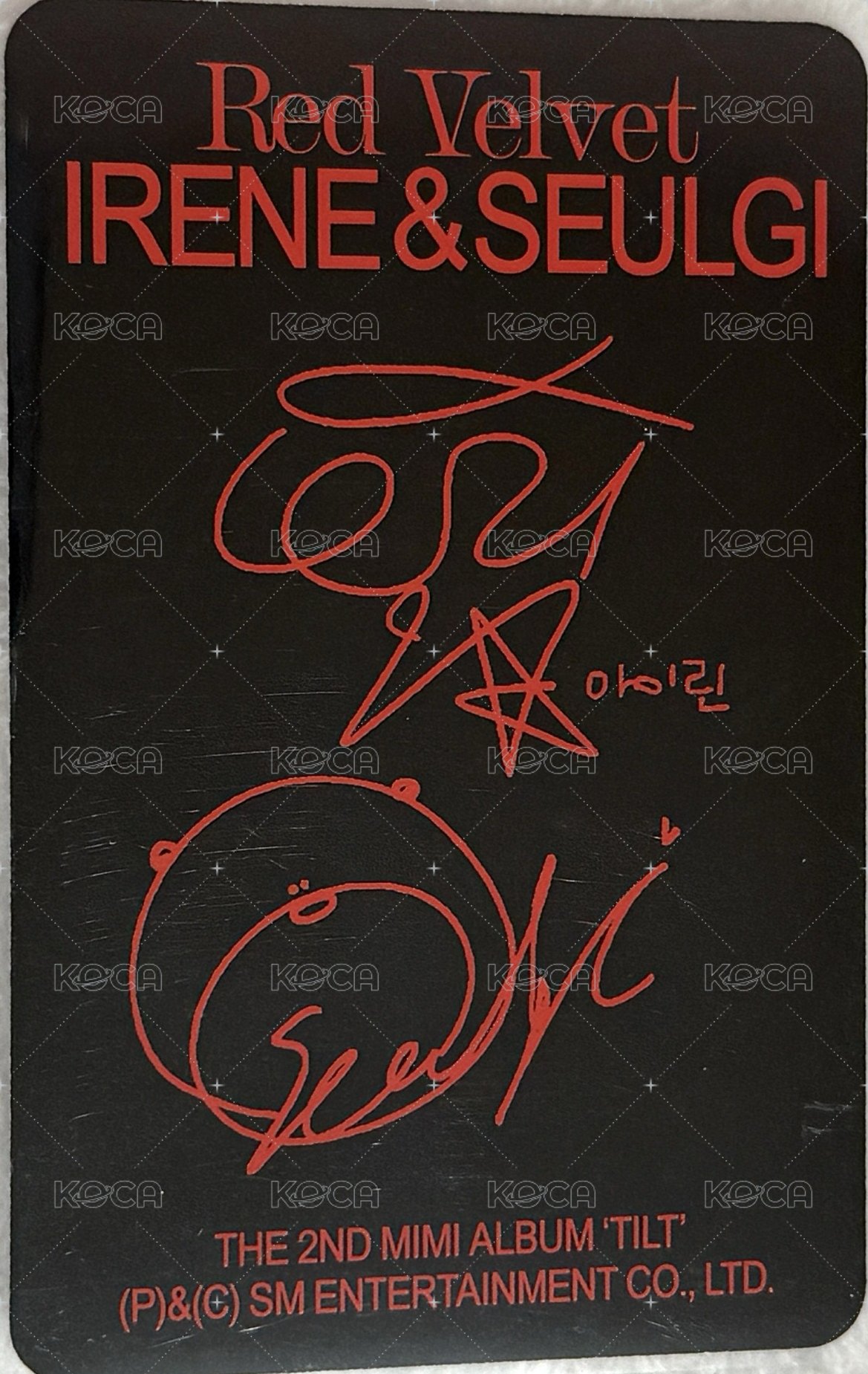 TILT 專輯卡 預售only 背面