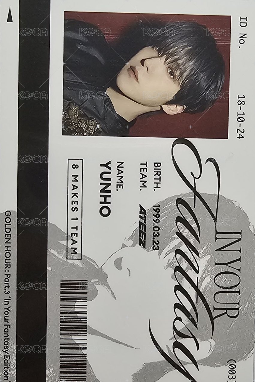 ATEEZ x OUR Bakery IN YOUR FANTASY Collab 任務卡 ID卡 正面