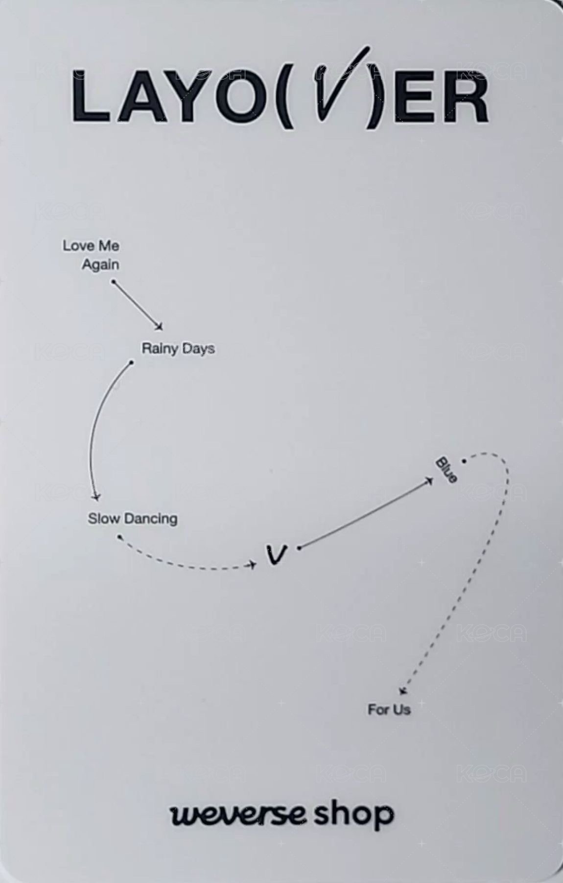 LAYOVER wvs 特典卡 PVC硬卡 背面