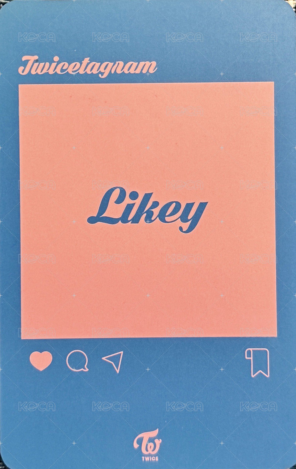 Twicetagram 周邊卡 快閃店卡 背面