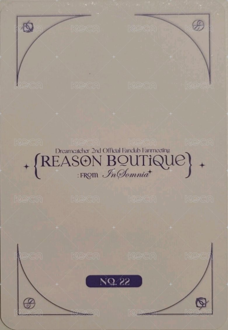 二期會員粉絲見面會 隨機卡 卡包卡 22 背面