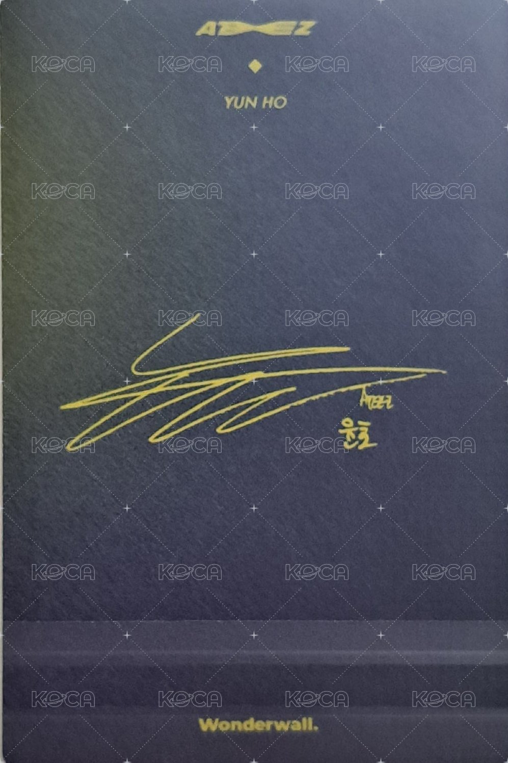 Fever pt.3 wonderwall 3.0 簽售卡  背面
