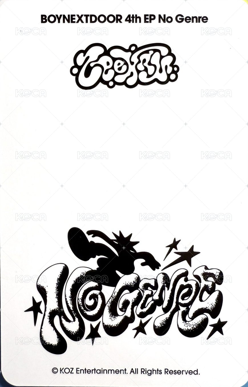 No Genre 隨機卡 快閃 自拍 5 背面