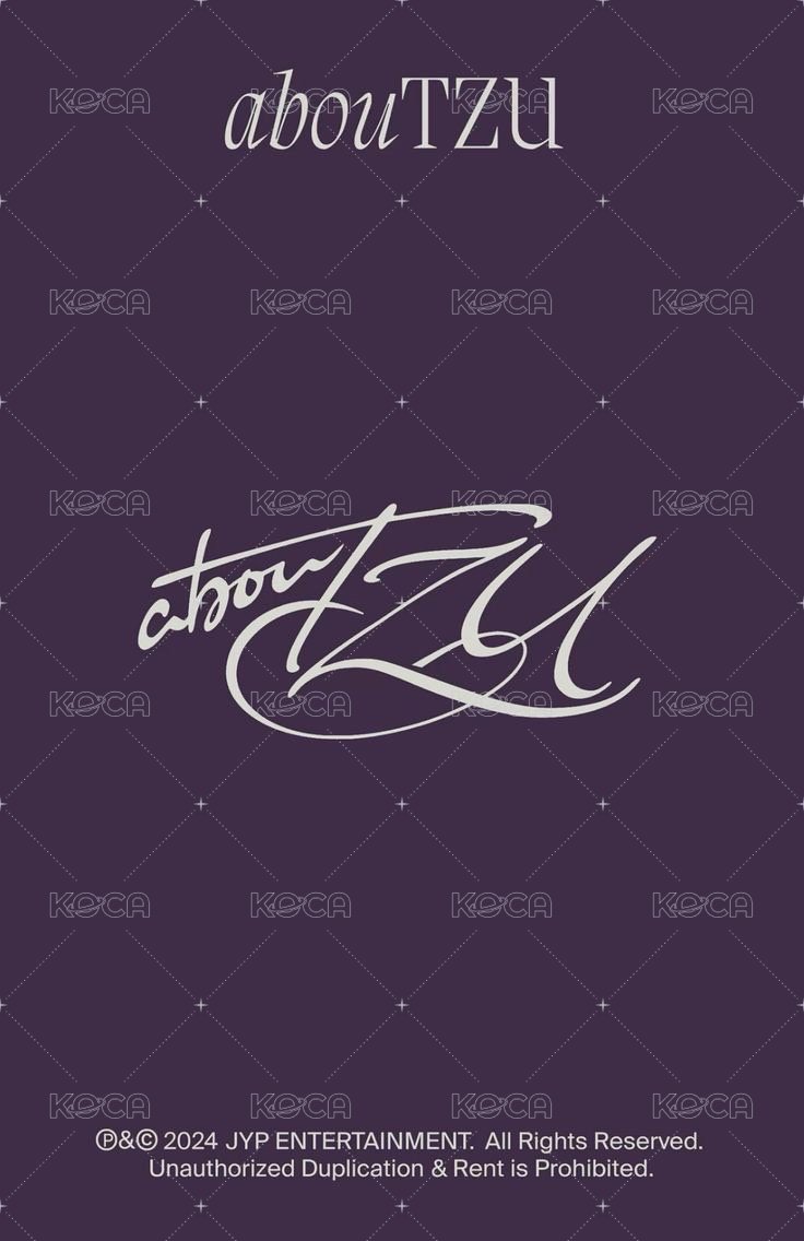 aboutTzu  sw Digipack 特典卡  背面